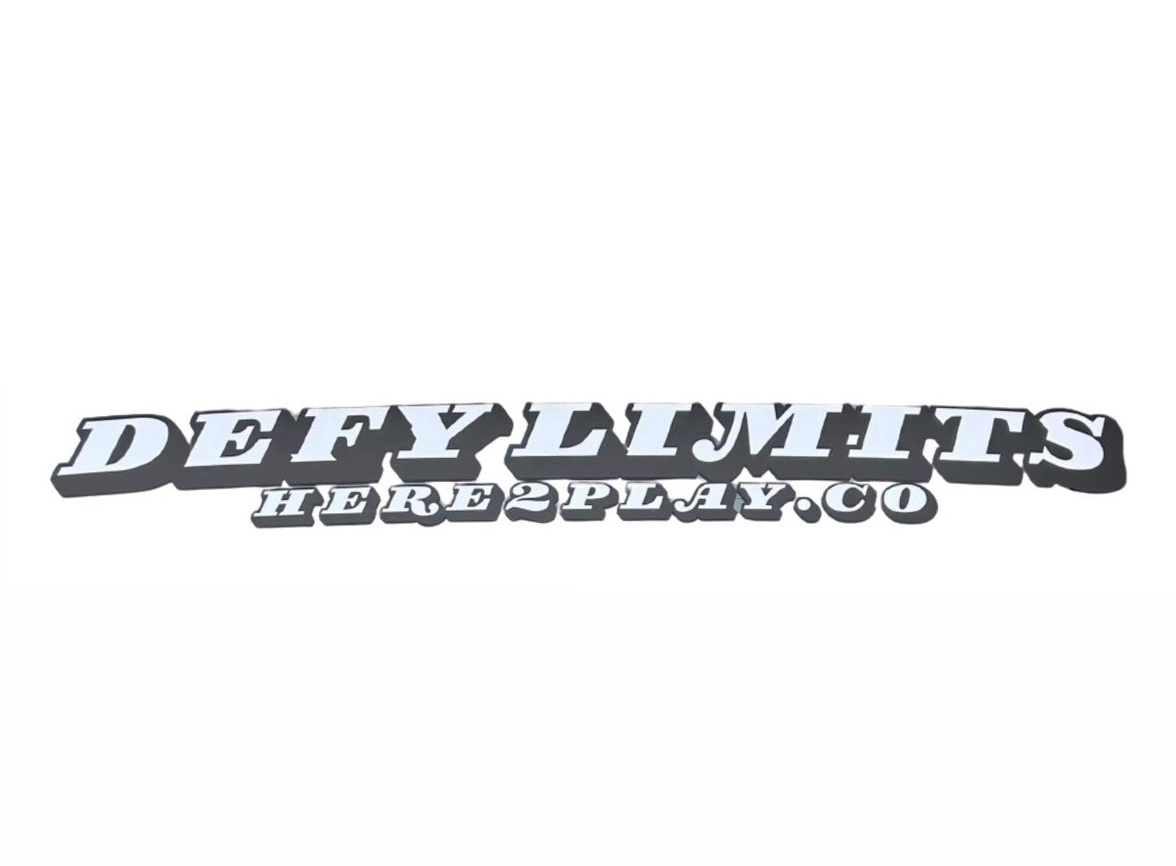 Defy Limits H2P.co Sticker (Black & White)