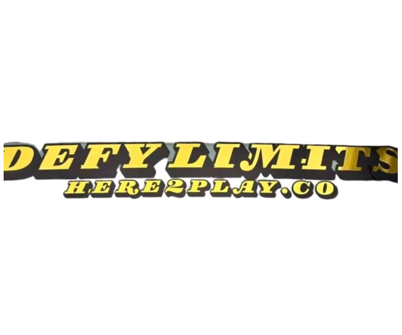 Defy Limits H2P.co Sticker (GOLD)